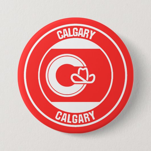 Badge Rond 7,6 Cm Emblème rond de Calgary Columbia (Devant)