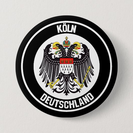 Badge Rond 7,6 Cm Emblème rond de Cologne (Devant)