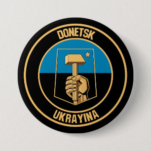Badge Rond 7,6 Cm Emblème rond de Donetsk