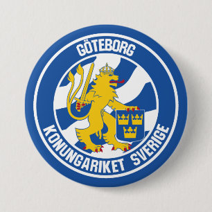 Badge Rond 7,6 Cm Emblème rond de Göteborg