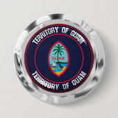 Badge Rond 7,6 Cm Emblème rond de Guam (Devant)