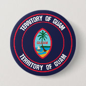 Badge Rond 7,6 Cm Emblème rond de Guam (Devant)