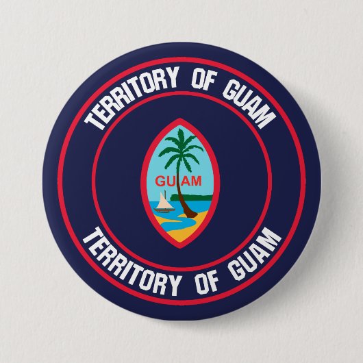 Badge Rond 7,6 Cm Emblème rond de Guam (Devant)
