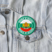 Badge Rond 7,6 Cm Emblème rond de la Bulgarie (En situation)