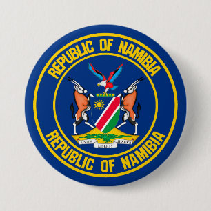 Badge Rond 7,6 Cm Emblème rond de la Namibie