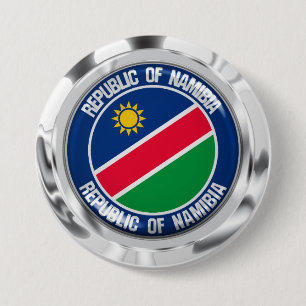 Badge Rond 7,6 Cm Emblème rond de la Namibie