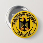 Badge Rond 7,6 Cm Emblème rond de l'Allemagne (Devant & derrière)