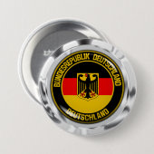 Badge Rond 7,6 Cm Emblème rond de l'Allemagne (Devant & derrière)