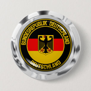 Badge Rond 7,6 Cm Emblème rond de l'Allemagne