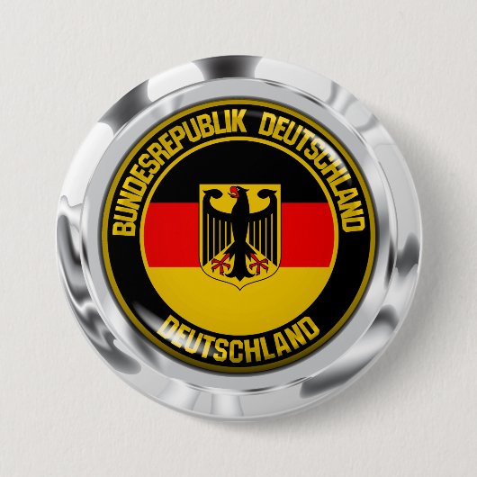 Badge Rond 7,6 Cm Emblème rond de l'Allemagne (Devant)