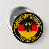 Badge Rond 7,6 Cm Emblème rond de l'Allemagne (Devant & derrière)