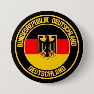 Badge Rond 7,6 Cm Emblème rond de l'Allemagne