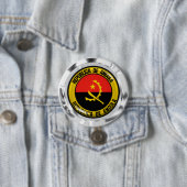 Badge Rond 7,6 Cm Emblème rond de l'Angola (En situation)