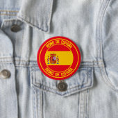 Badge Rond 7,6 Cm Emblème rond de l'Espagne (En situation)
