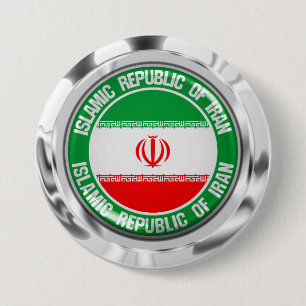 Badge Rond 7,6 Cm Emblème rond de l'Iran