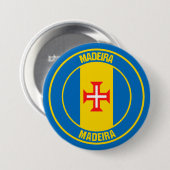 Badge Rond 7,6 Cm Emblème rond de Madère (Devant & derrière)