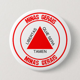 Badge Rond 7,6 Cm Emblème rond de Minas Gerais