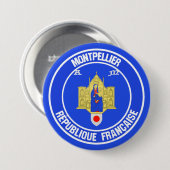 Badge Rond 7,6 Cm Emblème rond de Montpellier (Devant & derrière)