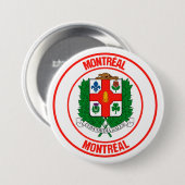 Badge Rond 7,6 Cm Emblème rond de Montréal (Devant & derrière)