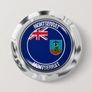 Badge Rond 7,6 Cm Emblème rond de Montserrat