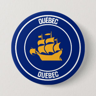 Badge Rond 7,6 Cm Emblème rond de Québec