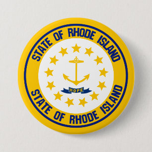 Badge Rond 7,6 Cm Emblème rond de Rhode Island