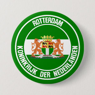 Badge Rond 7,6 Cm Emblème rond de Rotterdam