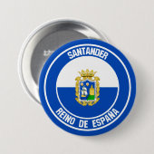 Badge Rond 7,6 Cm Emblème rond de Santander (Devant & derrière)