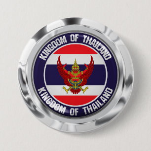 Badge Rond 7,6 Cm Emblème rond de Thaïlande