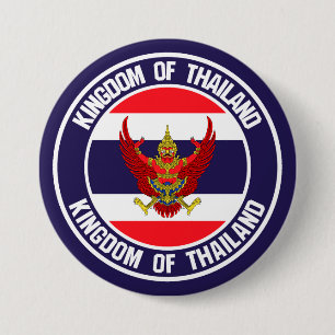 Badge Rond 7,6 Cm Emblème rond de Thaïlande