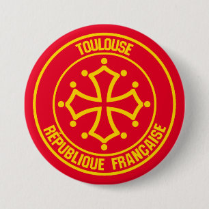 Badge Rond 7,6 Cm Emblème rond de Toulouse