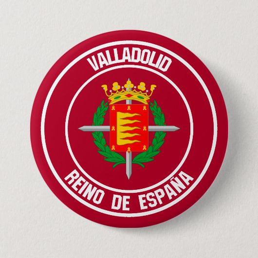 Badge Rond 7,6 Cm Emblème rond de Valladolid (Devant)
