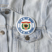 Badge Rond 7,6 Cm Emblème rond de Virginie-Occidentale (En situation)