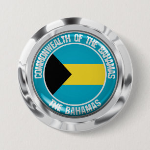 Badge Rond 7,6 Cm Emblème rond des Bahamas