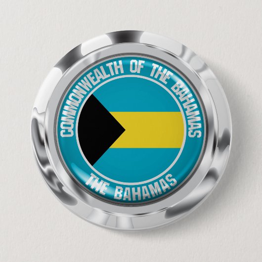 Badge Rond 7,6 Cm Emblème rond des Bahamas (Devant)