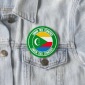 Badge Rond 7,6 Cm Emblème rond des Comores (En situation)