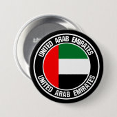 Badge Rond 7,6 Cm Emblème rond des Émirats arabes unis (Devant & derrière)