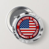 Badge Rond 7,6 Cm Emblème rond des États-Unis (Devant & derrière)