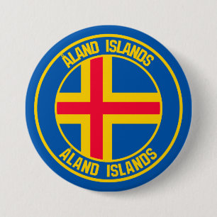 Badge Rond 7,6 Cm Emblème rond des îles Åland