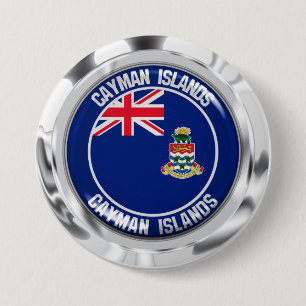 Badge Rond 7,6 Cm Emblème rond des îles Caïmans