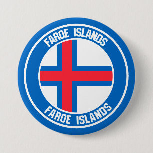 Badge Rond 7,6 Cm Emblème rond des îles Féroé