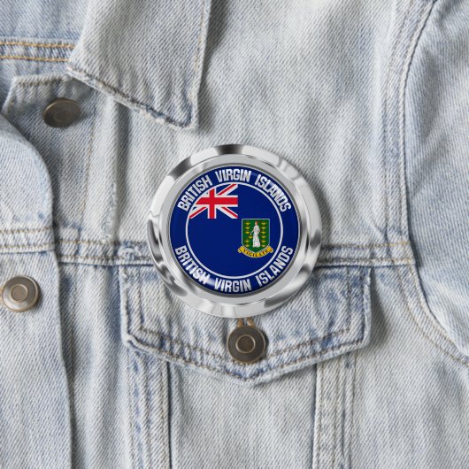 Badge Rond 7,6 Cm Emblème rond des Îles Vierges britanniques (En situation)