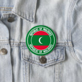 Badge Rond 7,6 Cm Emblème rond des Maldives (En situation)