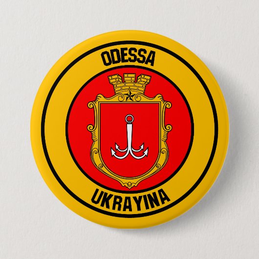 Badge Rond 7,6 Cm Emblème rond d'Odessa (Devant)