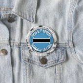 Badge Rond 7,6 Cm Emblème rond du Botswana (En situation)