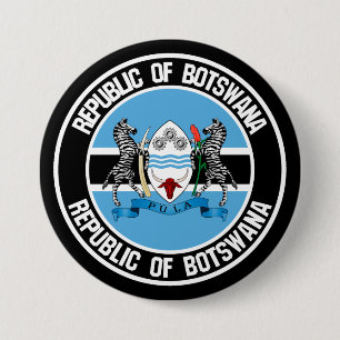 Badge Rond 7,6 Cm Emblème rond du Botswana