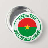 Badge Rond 7,6 Cm Emblème rond du Burkina Faso (Devant & derrière)
