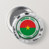 Badge Rond 7,6 Cm Emblème rond du Burkina Faso (Devant & derrière)