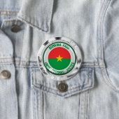 Badge Rond 7,6 Cm Emblème rond du Burkina Faso (En situation)