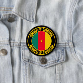 Badge Rond 7,6 Cm Emblème rond du Cameroun (En situation)